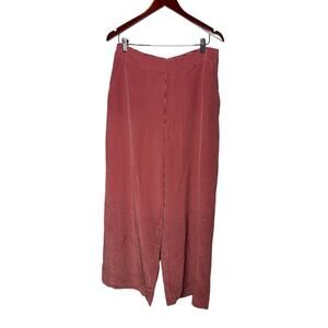 Saba silk red white stripe wide leg pants sz 14